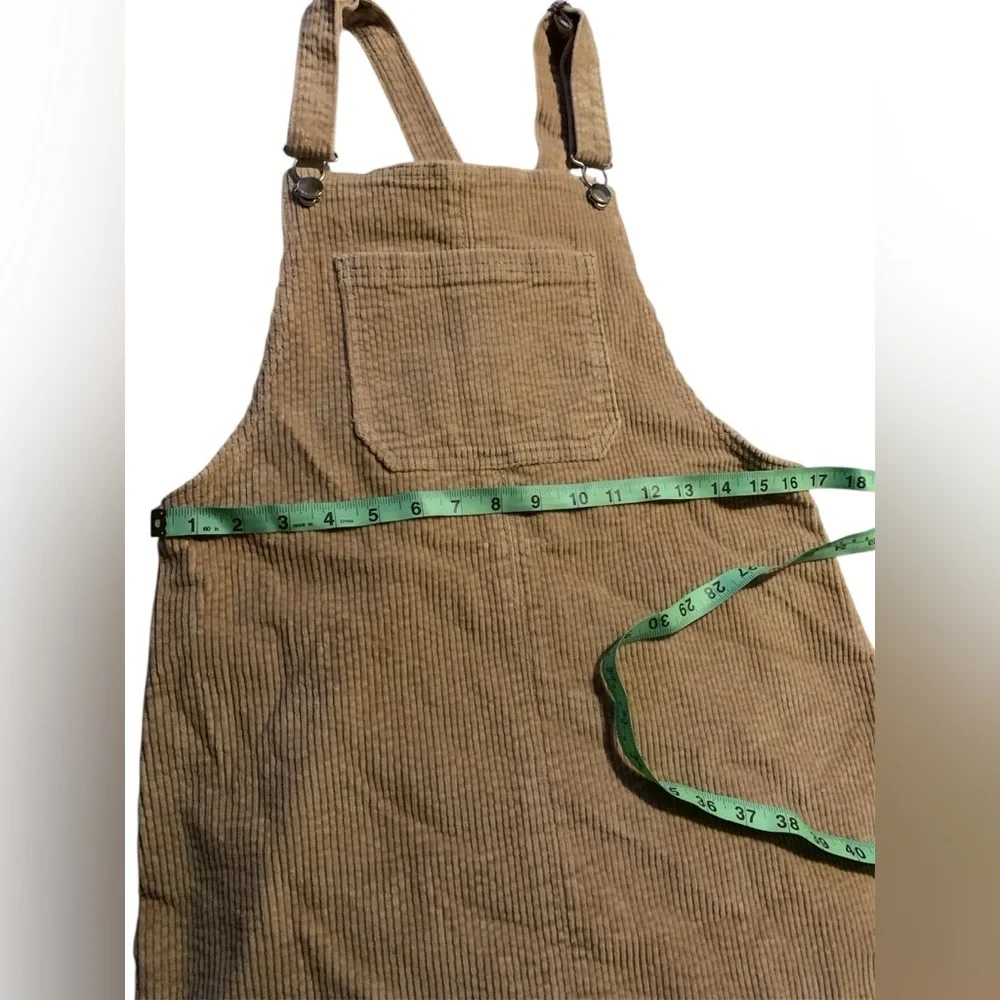 Tinseltown small corduroy Tan Midi Dress with Adjustable Straps - Picture 2 of 6